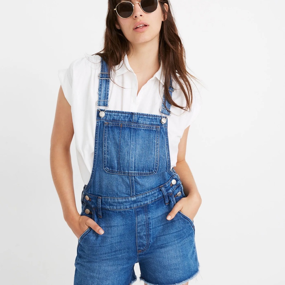 Madewell Blue Denim Overalls